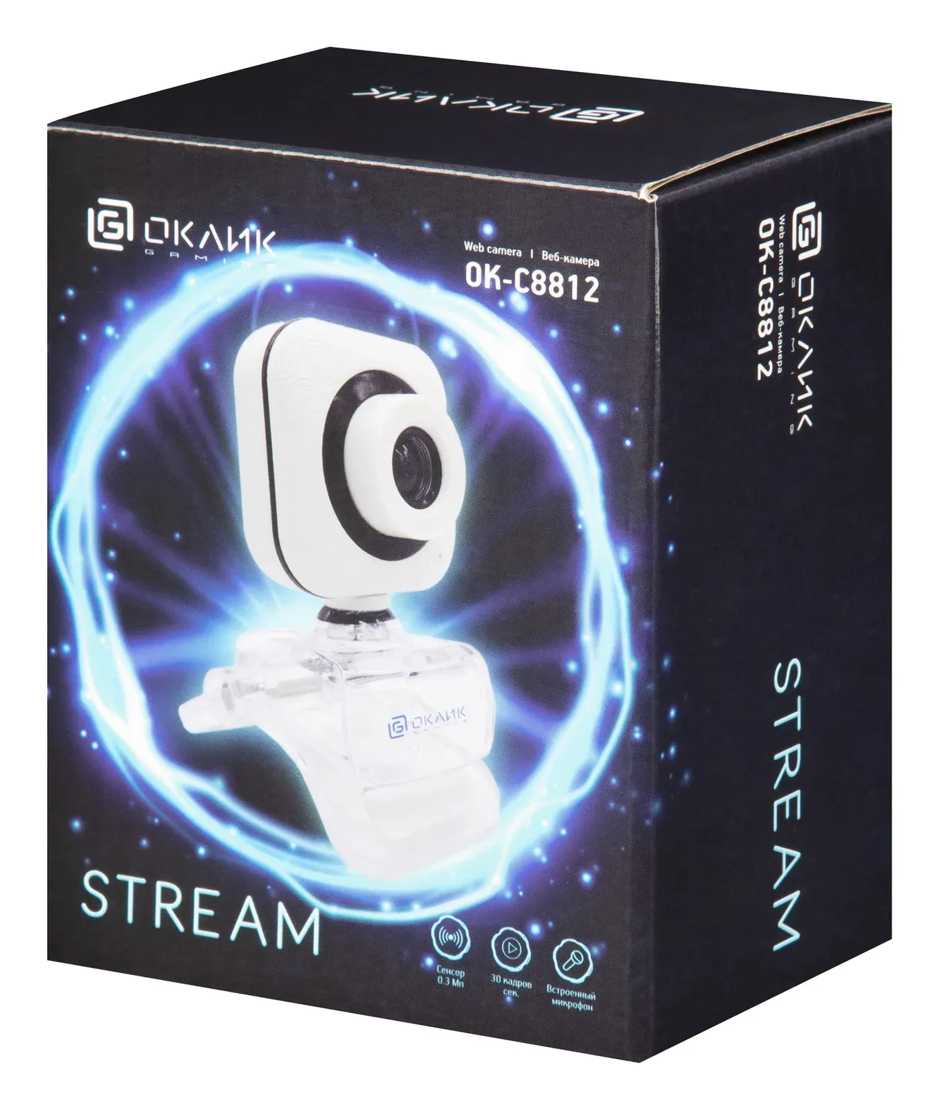 Камера Web Оклик OK-C8812 белый 0.3Mpix 640x480 USB2.0 с микрофоном - фото 2