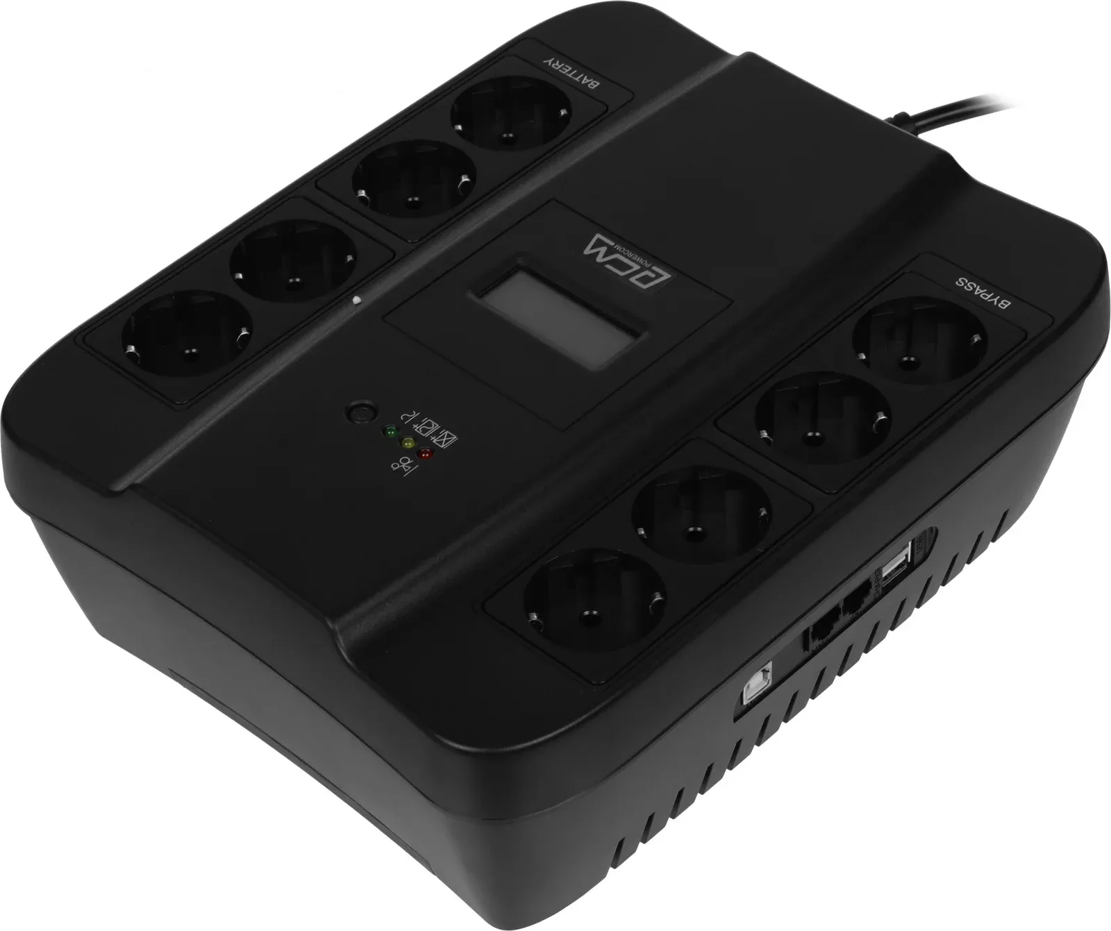 Источник бесперебойного питания Powercom Spider SPD-900U LCD USB 540Вт 900ВА черный - фото 3