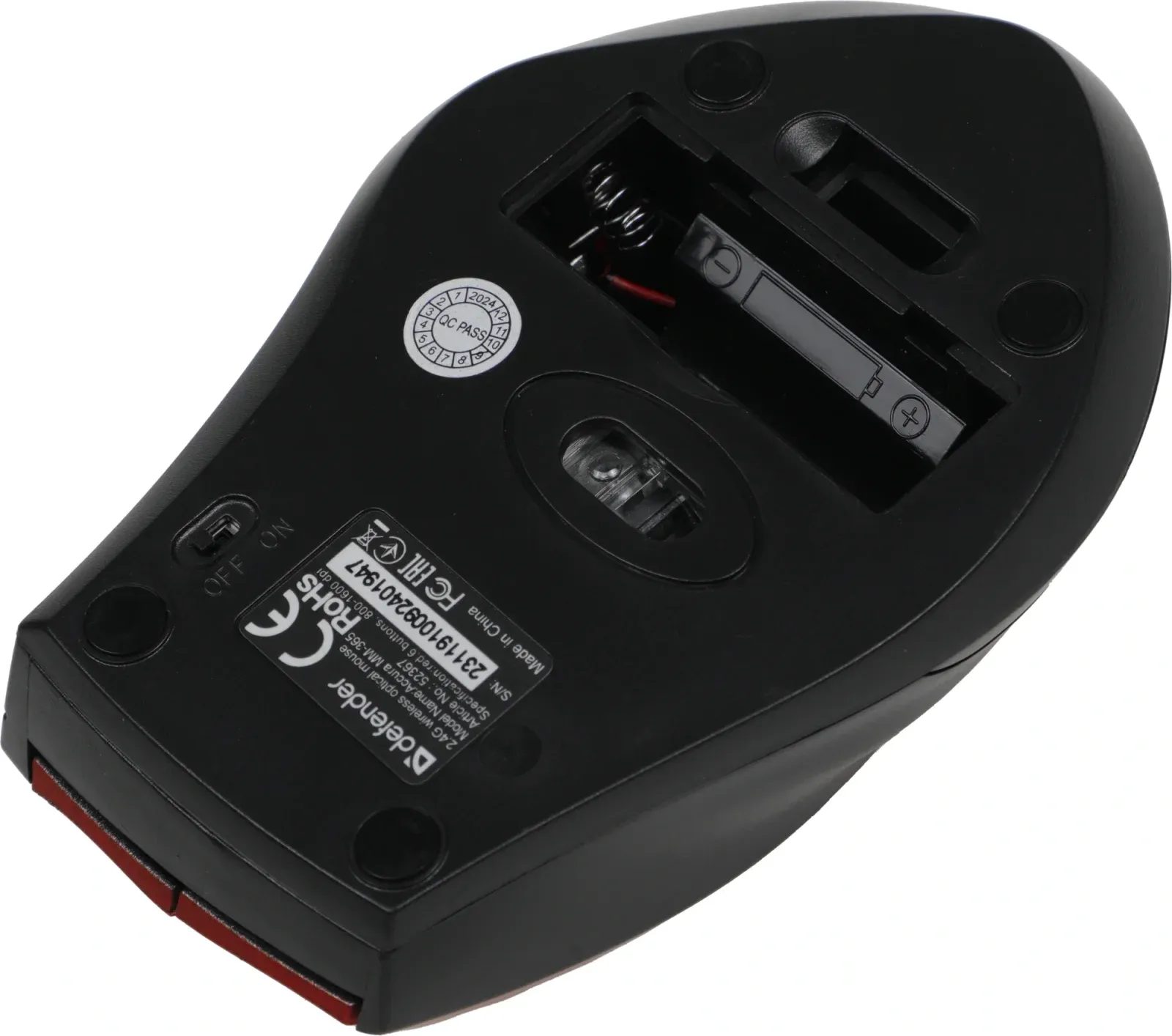 Мышь Defender Accura MM-365 красный оптическая 1600dpi беспров. USB 5but 52367 - фото 8