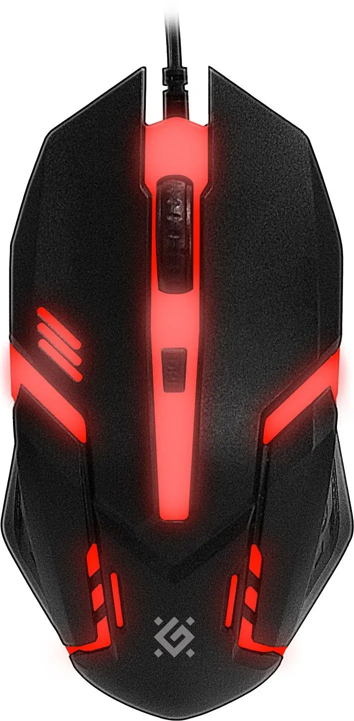 Клавиатура + мышь Defender Glion клав:черный мышь:черный/красный USB LED 45123 - фото 3
