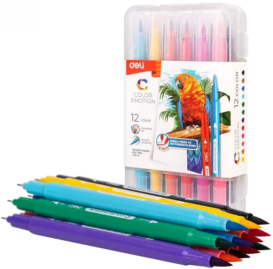 Фломастеры DELI EC151-12