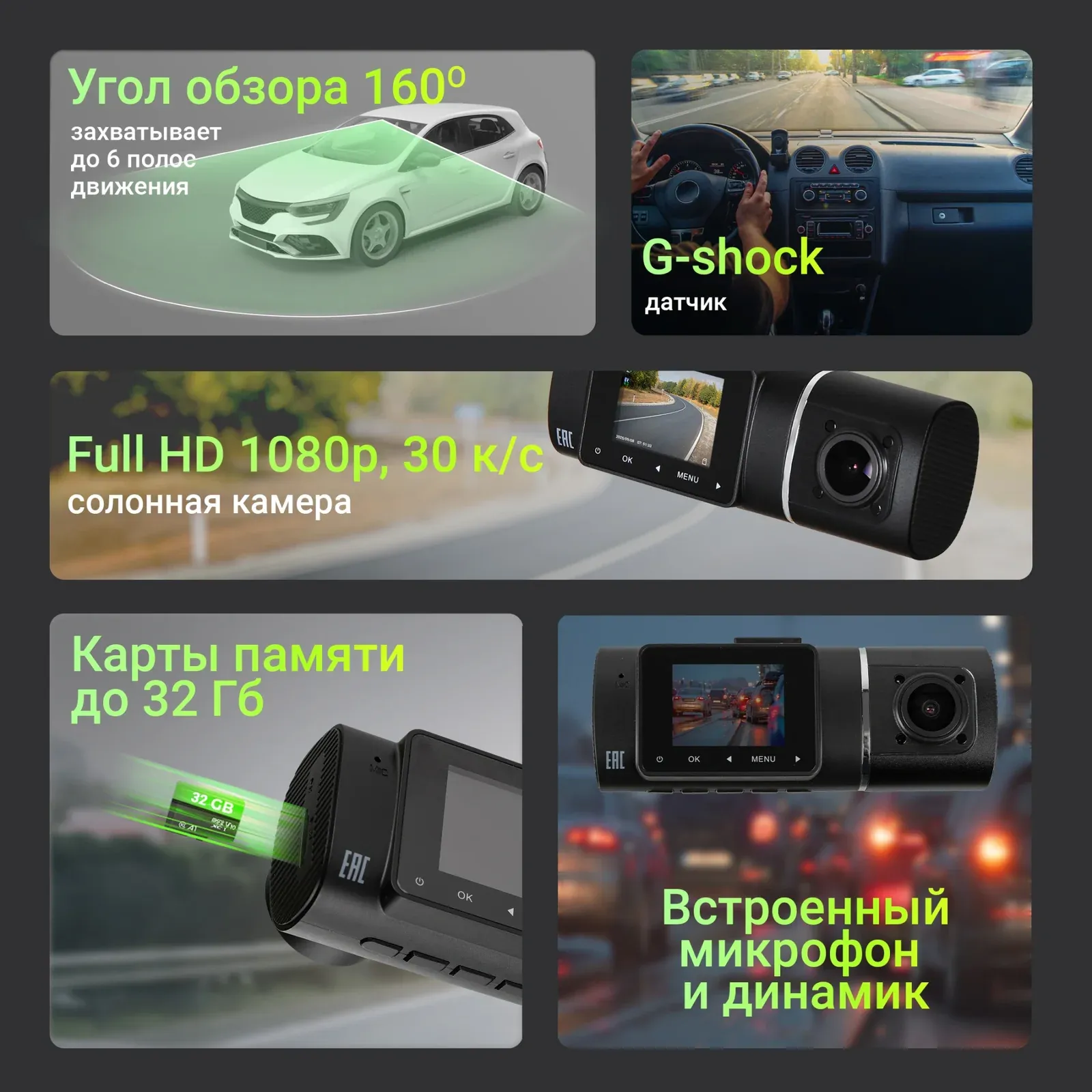 Видеорегистратор Digma FreeDrive 212 NIGHT FHD черный 2Mpix 1080x1920 1080p 160гр. JL5601 - фото 3