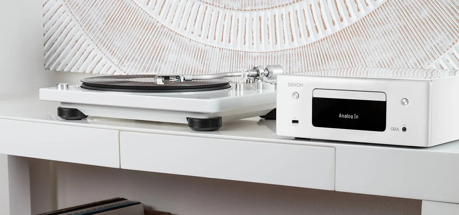 Проигрыватели винила DENON DP-400 белый - фото 2