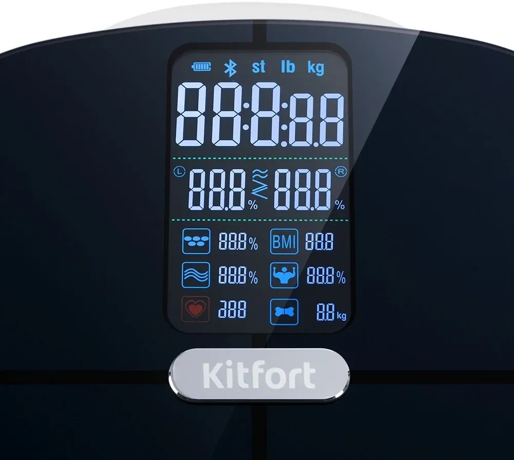 Весы напольные электронные Kitfort КТ-809 макс.180кг черный - фото 3