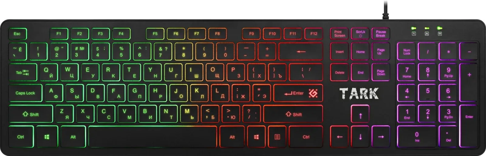 Клавиатура + мышь Defender Tark C-779 клав:черный мышь:черный USB LED 52779 - фото 1