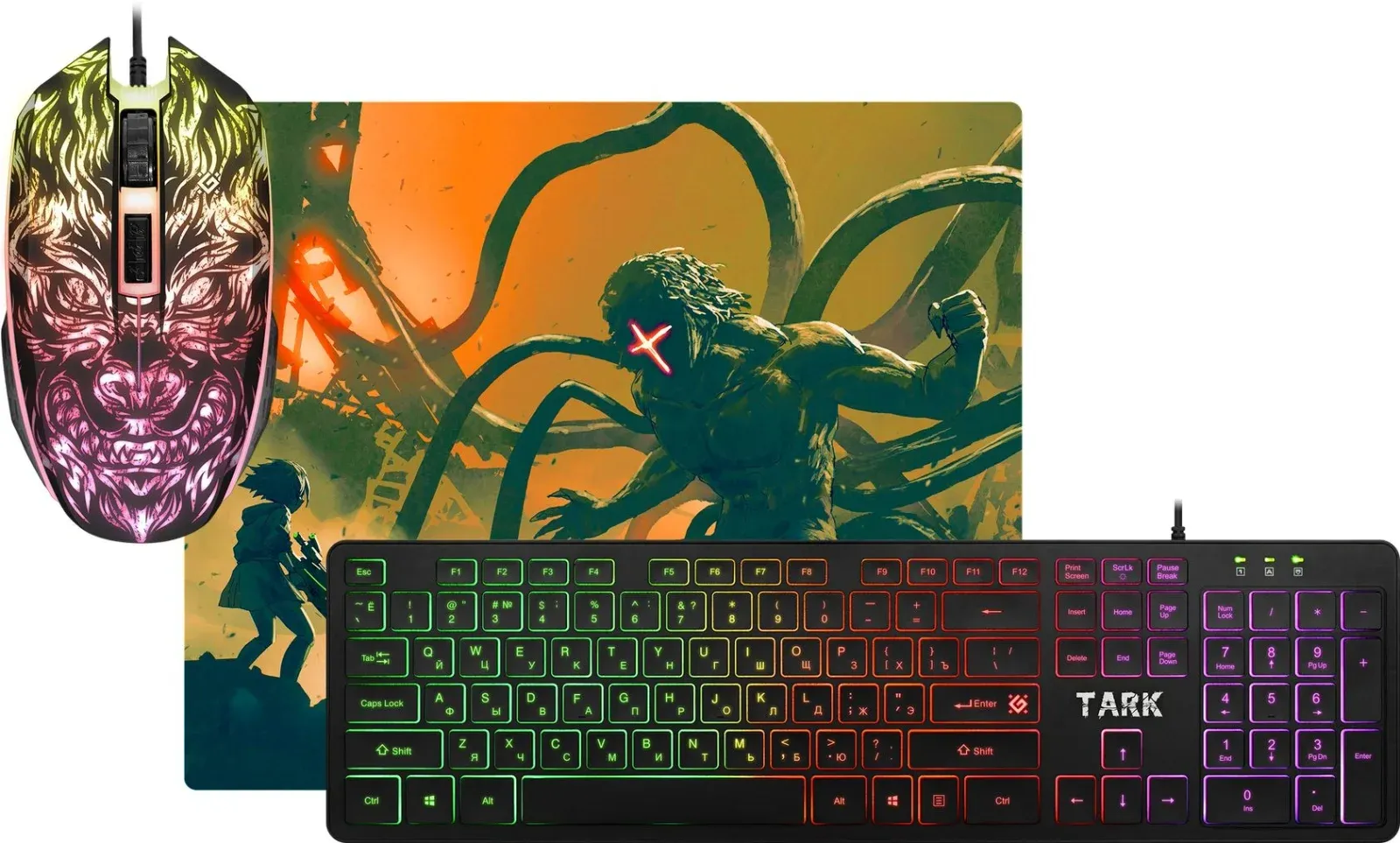 Клавиатура + мышь Defender Tark C-779 клав:черный мышь:черный USB LED 52779 - фото 8