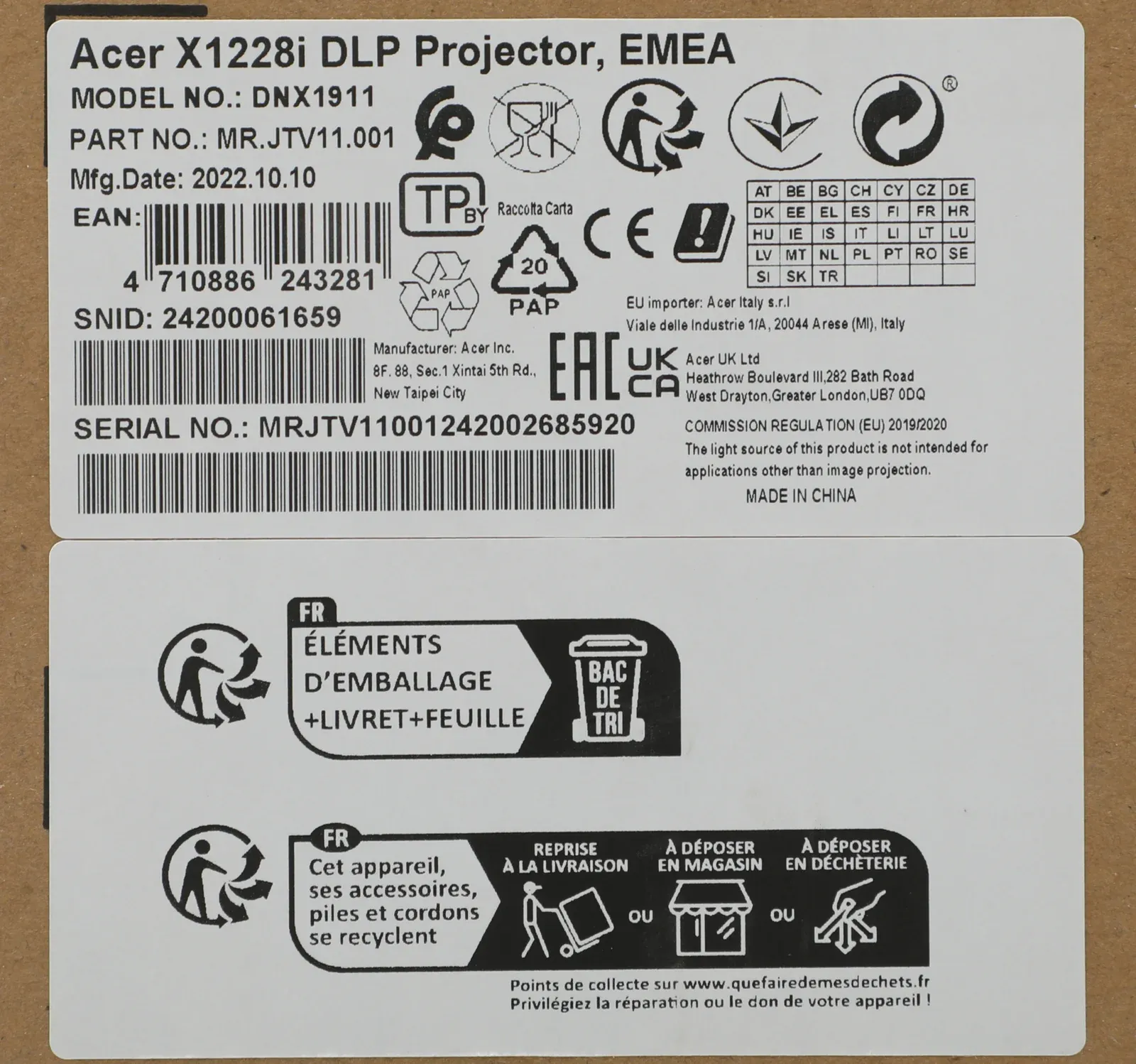 Проектор Acer X1228i DLP 4500Lm LS 1024x768 20000:1 ресурс лампы:6000часов 1xHDMI 2.75кг, черный - фото 5