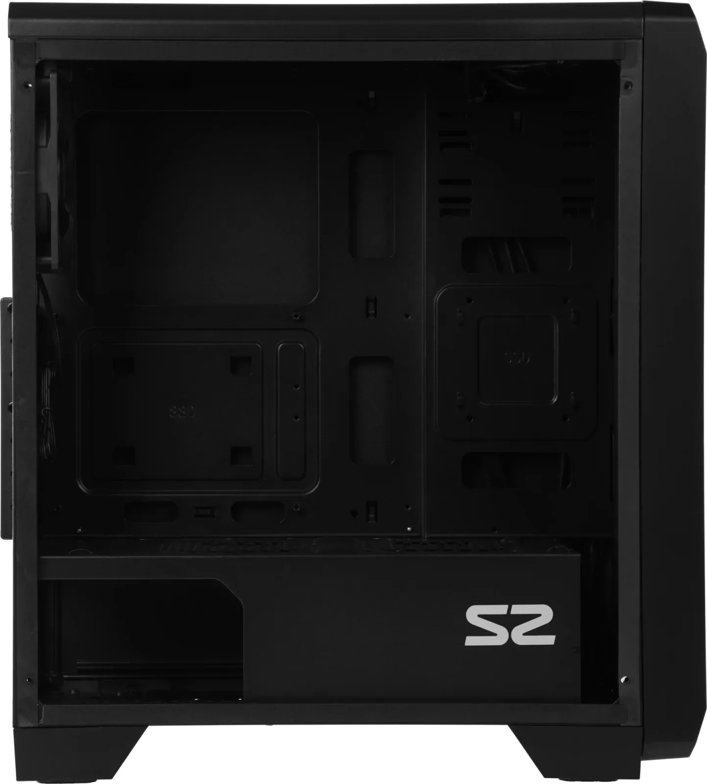Корпус Zalman S2 TG черный без БП ATX 4x120mm 2xUSB2.0 1xUSB3.0 audio bott PSU - фото 2