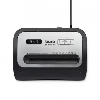 Шредер Buro Office BU-S1501-8M черный секр.P-5 фрагменты 8лист. 20лтр. скрепки скобы пл.карты - фото 6