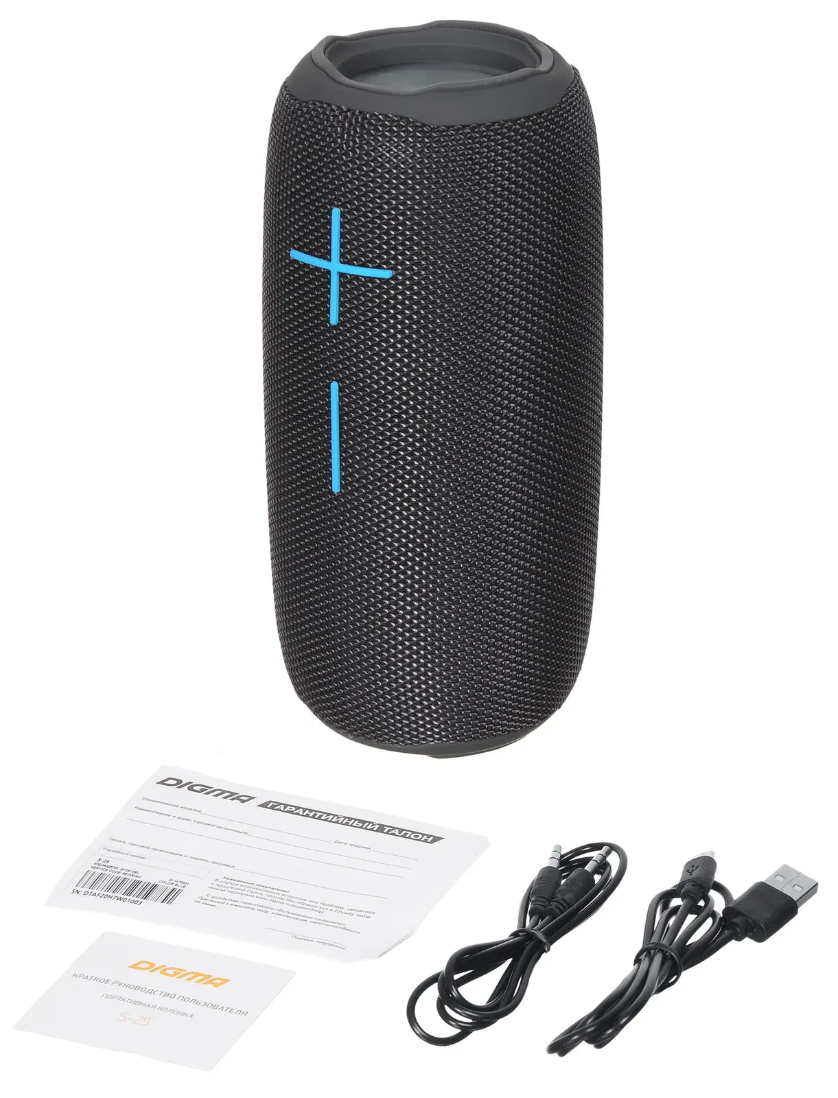 Колонка порт. Digma S-25 серый 10W 1.0 BT/3.5Jack/USB 2400mAh SP2510G - фото 6