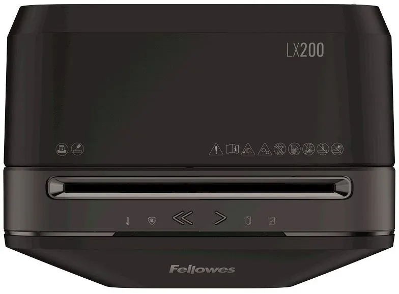 Шредер Fellowes PowerShred LX200 черный секр.P-4 фрагменты 12лист. 22лтр. скрепки скобы пл.карты - фото 7