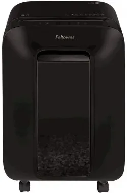 Шредер Fellowes PowerShred LX200 черный секр.P-4 фрагменты 12лист. 22лтр. скрепки скобы пл.карты - фото 8