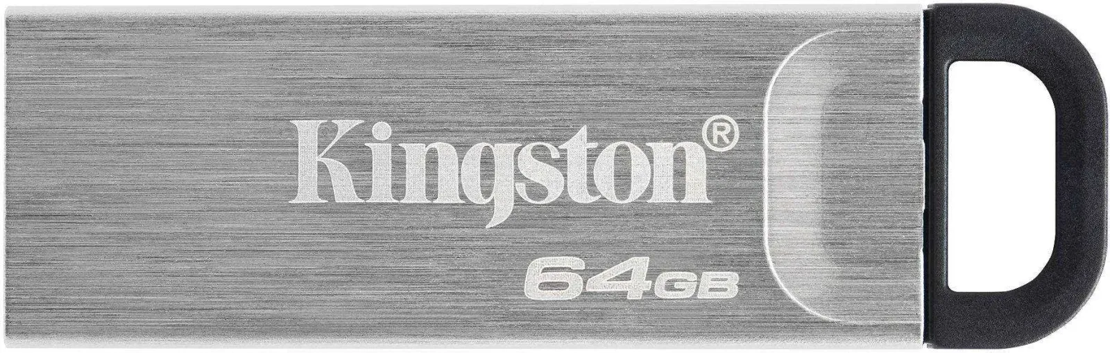 Флеш Диск Kingston 64GB DataTraveler Kyson DTKN/64GB USB3.2 серебристый/черный, 64 ГБ - фото 1
