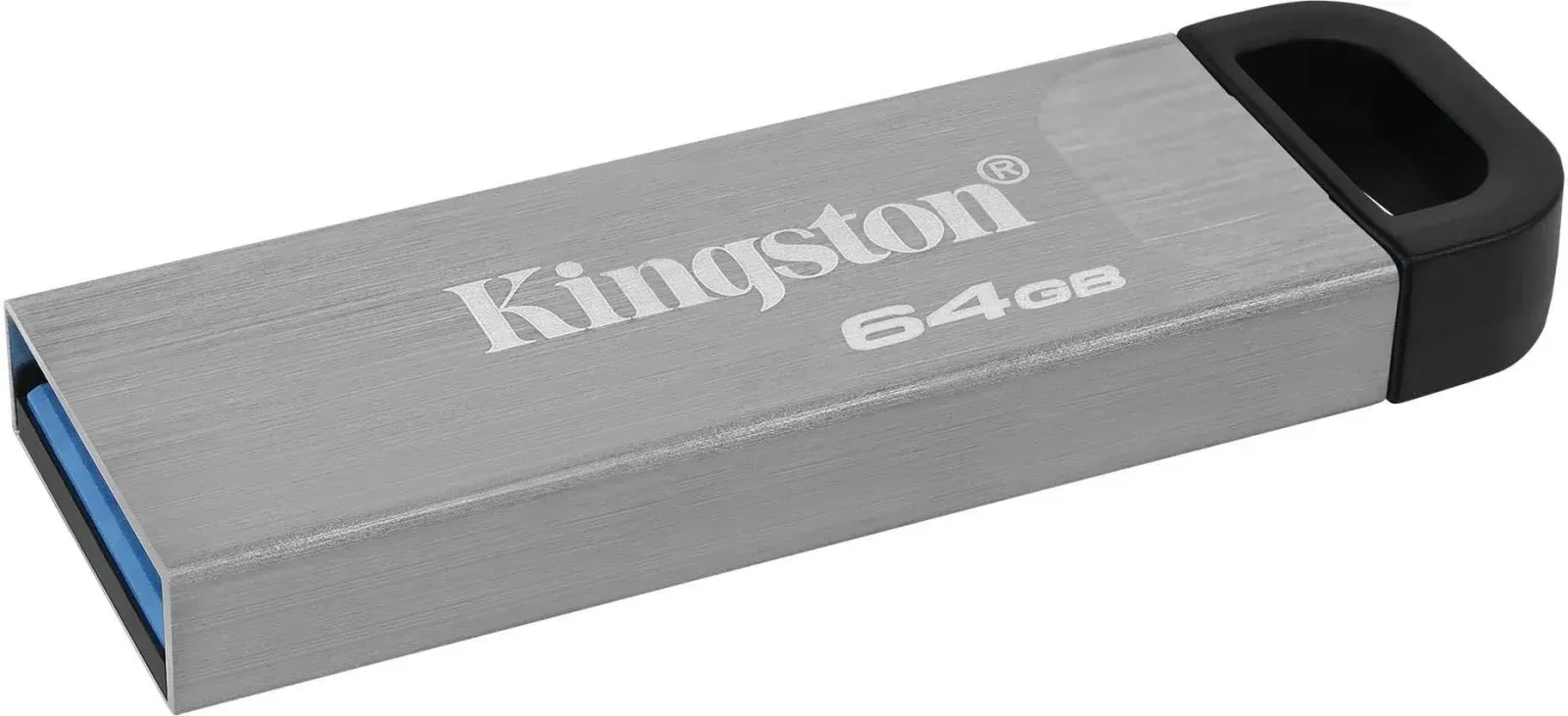 Флеш Диск Kingston 64GB DataTraveler Kyson DTKN/64GB USB3.2 серебристый/черный, 64 ГБ - фото 2