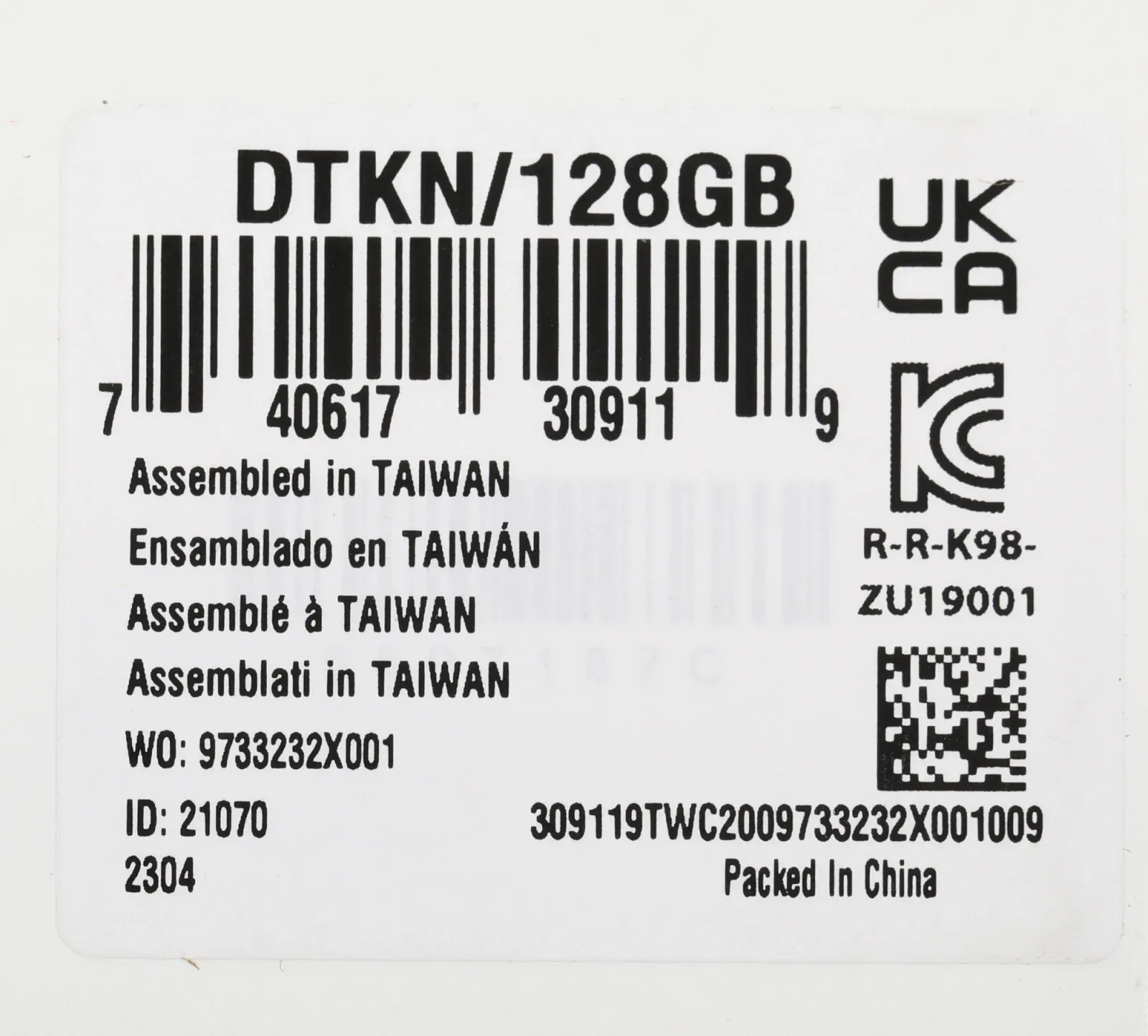 Флеш Диск Kingston 128GB DataTraveler Kyson DTKN/128GB USB3.2 серебристый/черный, 128 ГБ - фото 5