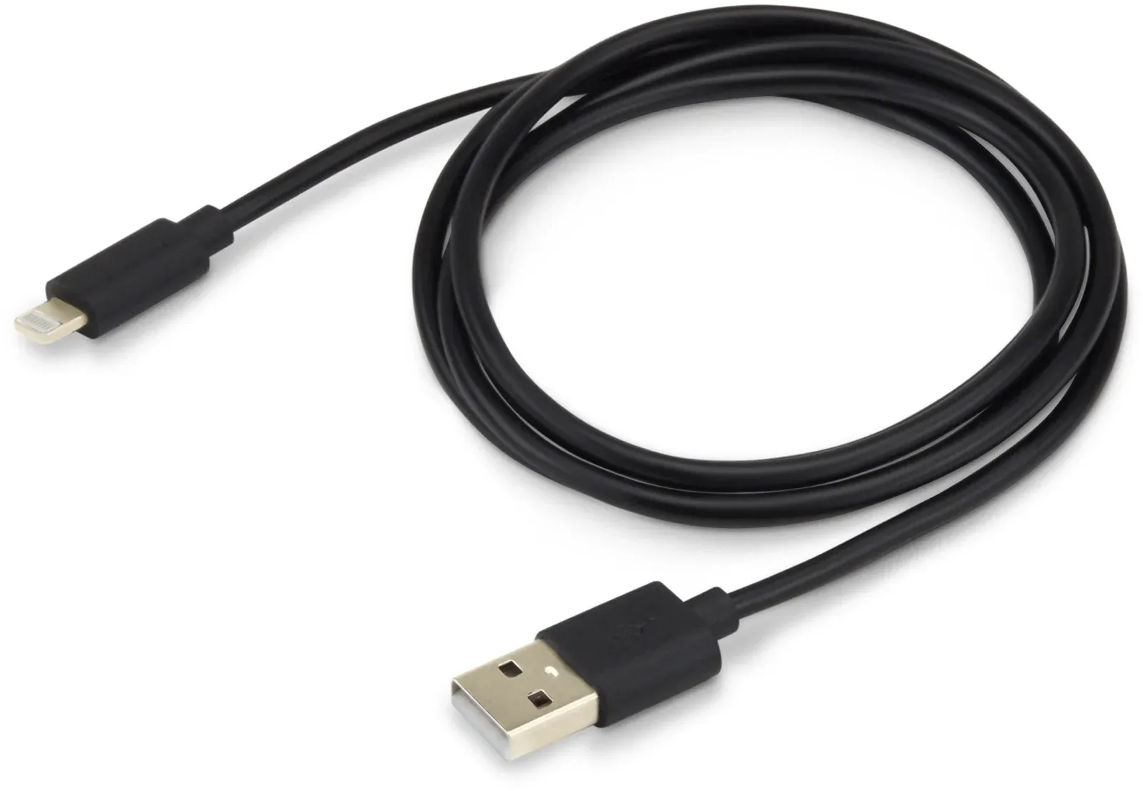 Кабель Buro USB-IP-1.2B2A USB m-Lightning m 1.2м черный - фото 1