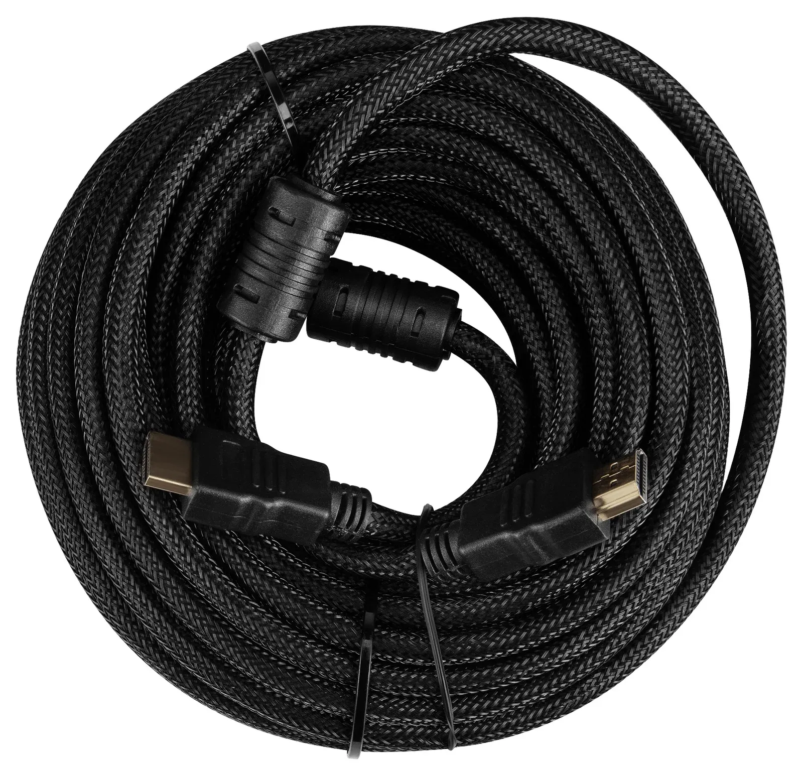 Кабель аудио-видео Buro HDMI m/HDMI m 10м. феррит.кольца позолоч.конт. черный HDMI-V1.4-10MC - фото 1