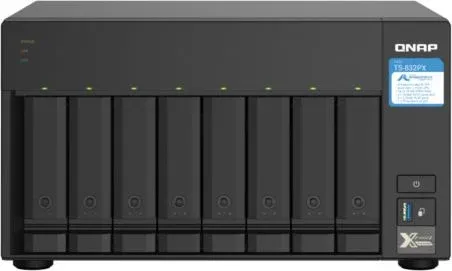 Сетевое хранилище NAS Qnap TS-832PX-4G 8-bay настольный Cortex-A57 AL-324, черный - фото 4