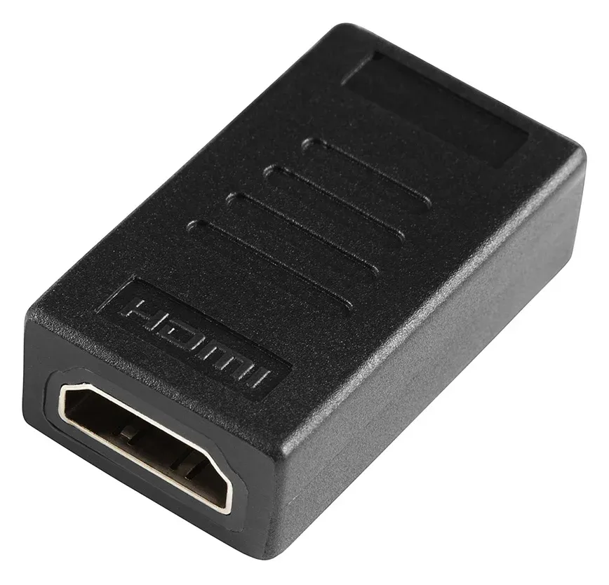 Адаптер аудио-видео Buro HDMI f/HDMI f позолоч.конт. черный BHP-ADP-HDMI-2.0 - фото 1