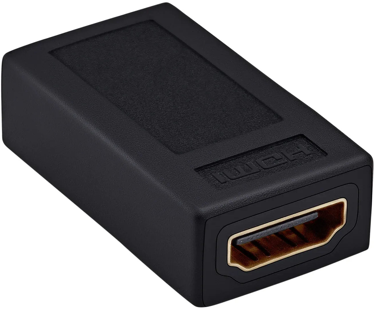 Адаптер аудио-видео Buro HDMI f/HDMI f позолоч.конт. черный BHP-ADP-HDMI-2.0 - фото 2
