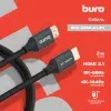 Кабель аудио-видео Buro HDMI m/HDMI m 2м. феррит.кольца позолоч.конт. черный BHP-HDMI-2.1-2G - фото 7