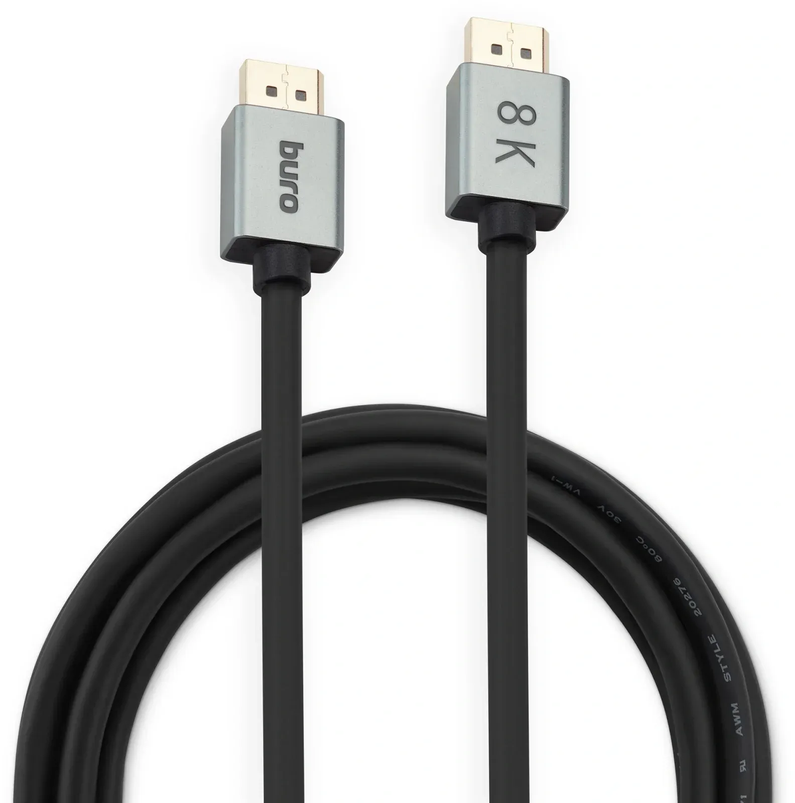 Кабель аудио-видео Buro V1.4 DisplayPort m/DisplayPort m 1.5м. позолоч.конт. черный BHP-DPP-1.4-1.5G - фото 4