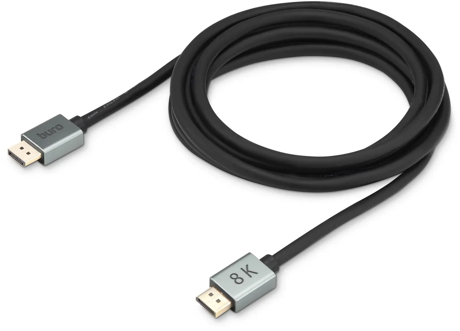Кабель аудио-видео Buro V1.4 DisplayPort m/DisplayPort m 5м. позолоч.конт. черный BHP-DPP-1.4-5G