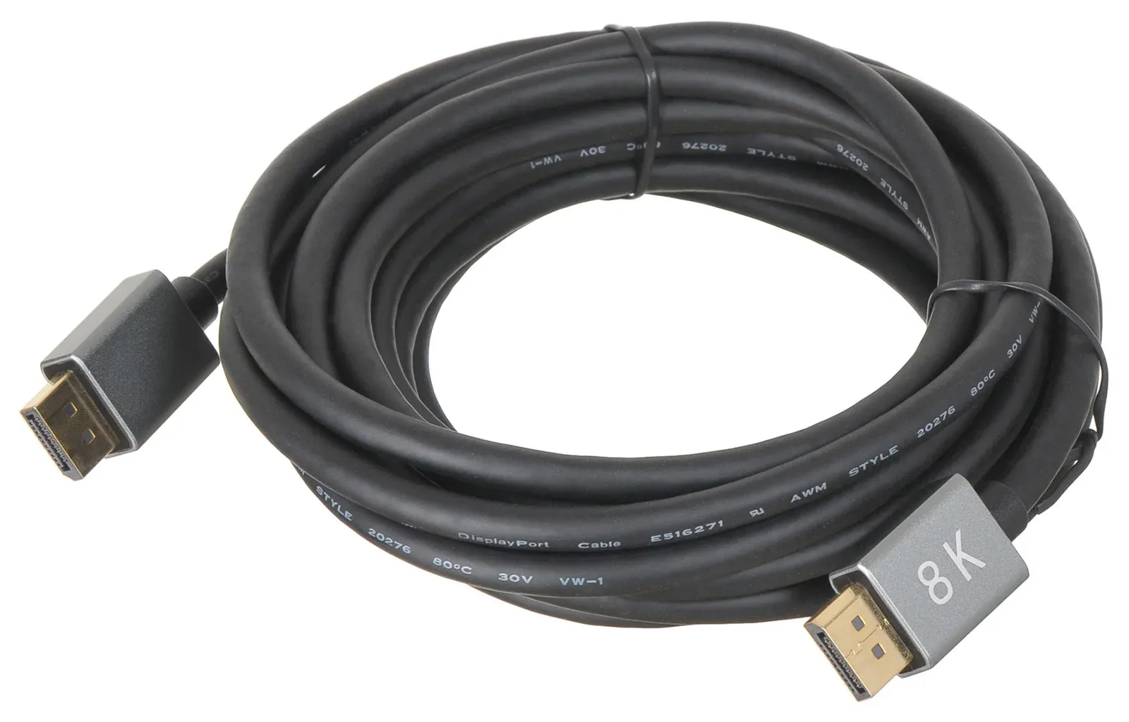 Кабель аудио-видео Buro V1.4 DisplayPort m/DisplayPort m 5м. позолоч.конт. черный BHP-DPP-1.4-5G - фото 4
