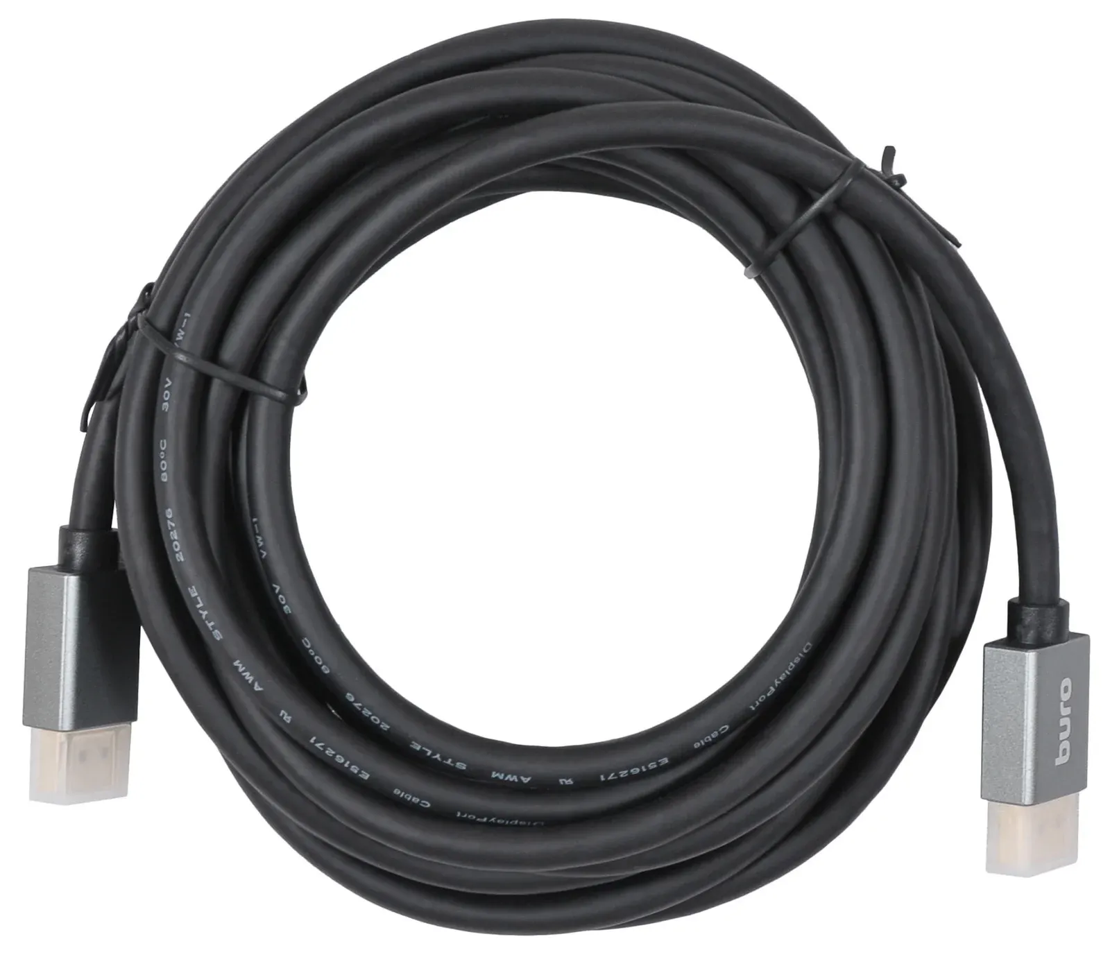 Кабель аудио-видео Buro V1.4 DisplayPort m/DisplayPort m 5м. позолоч.конт. черный BHP-DPP-1.4-5G - фото 5