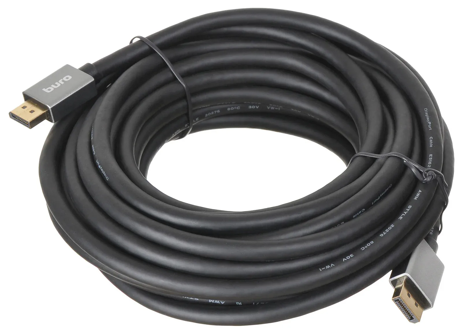 Кабель аудио-видео Buro V1.4 DisplayPort m/DisplayPort m 10м. позолоч.конт. черный BHP-DPP-1.4-10G