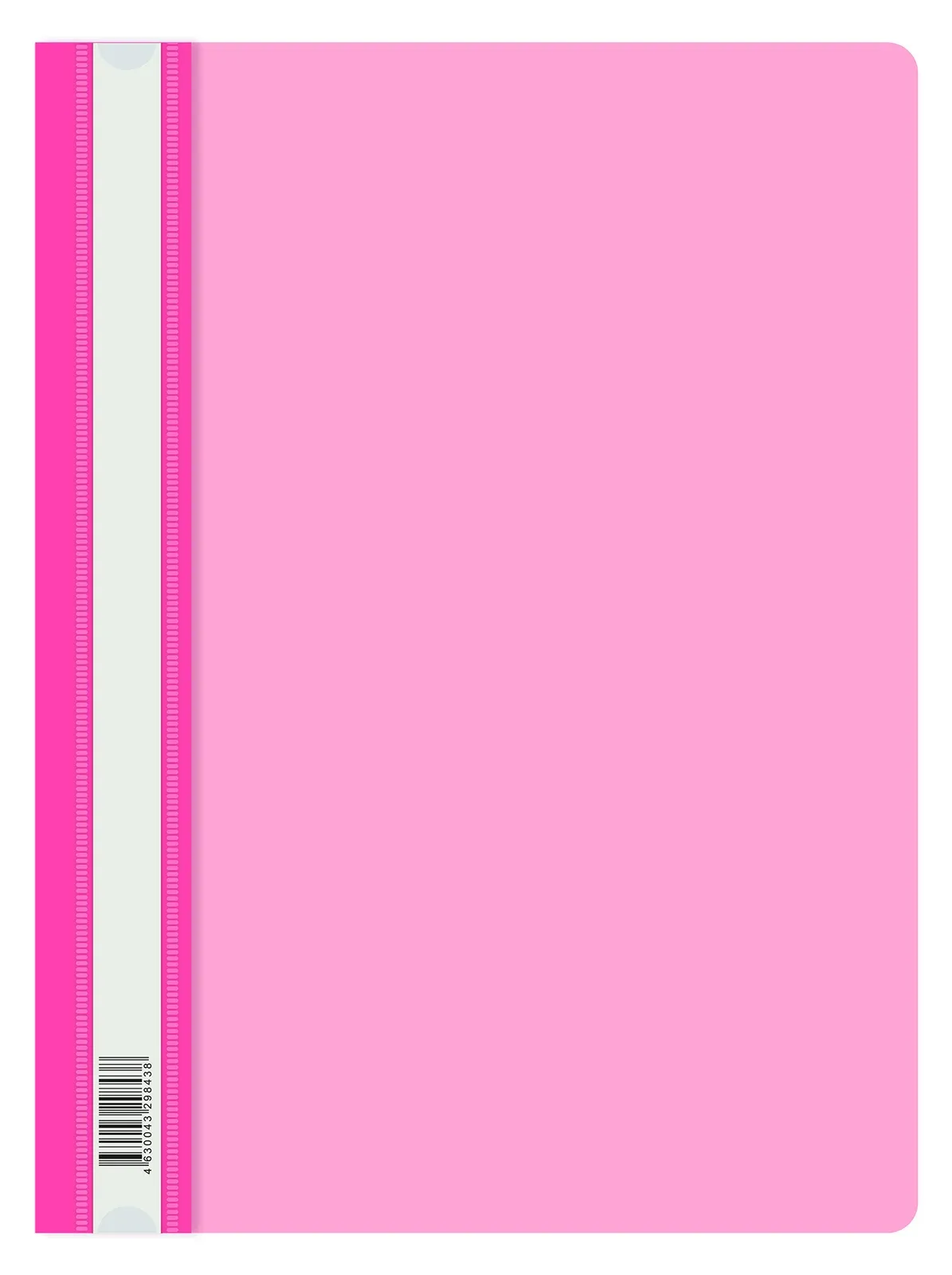 Папка-скоросшиватель Бюрократ Double Neon-PSLDNE/PINK A4 прозрач.верх.лист пластик розовый 0.14/0.18 - фото 3