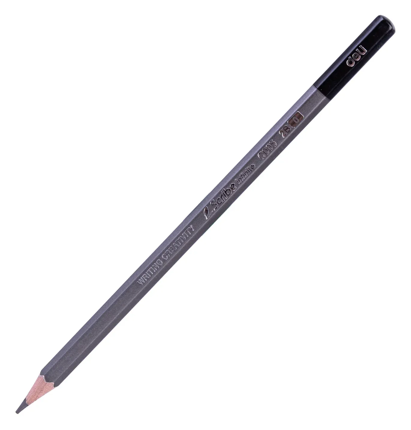 Карандаш ч/г Deli EC005-2B Scribe 2B шестигран. тополь т.сер. корпус карт.кор. 12шт - фото 7