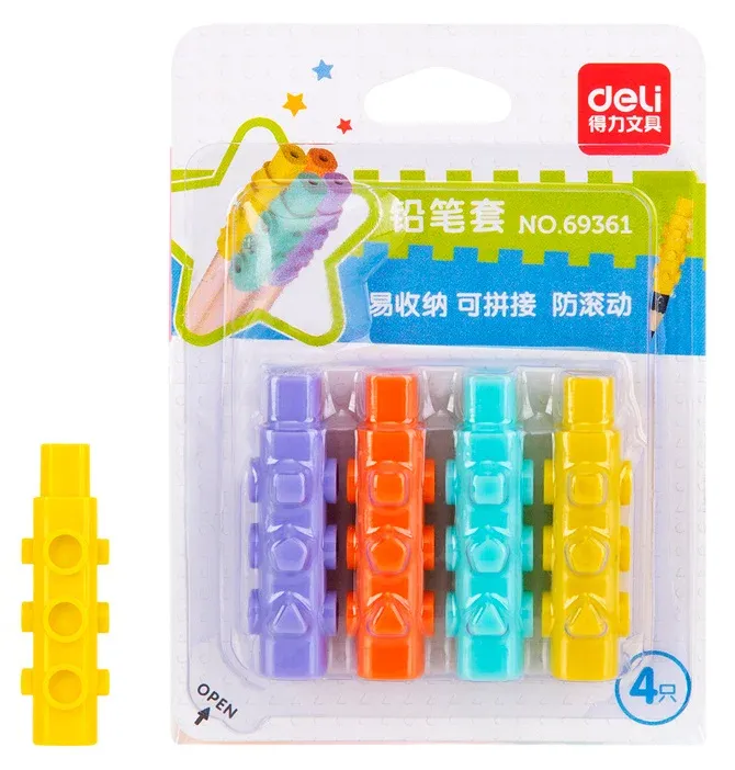 Насадки Grip для карандашей DELI 69361 ассорти