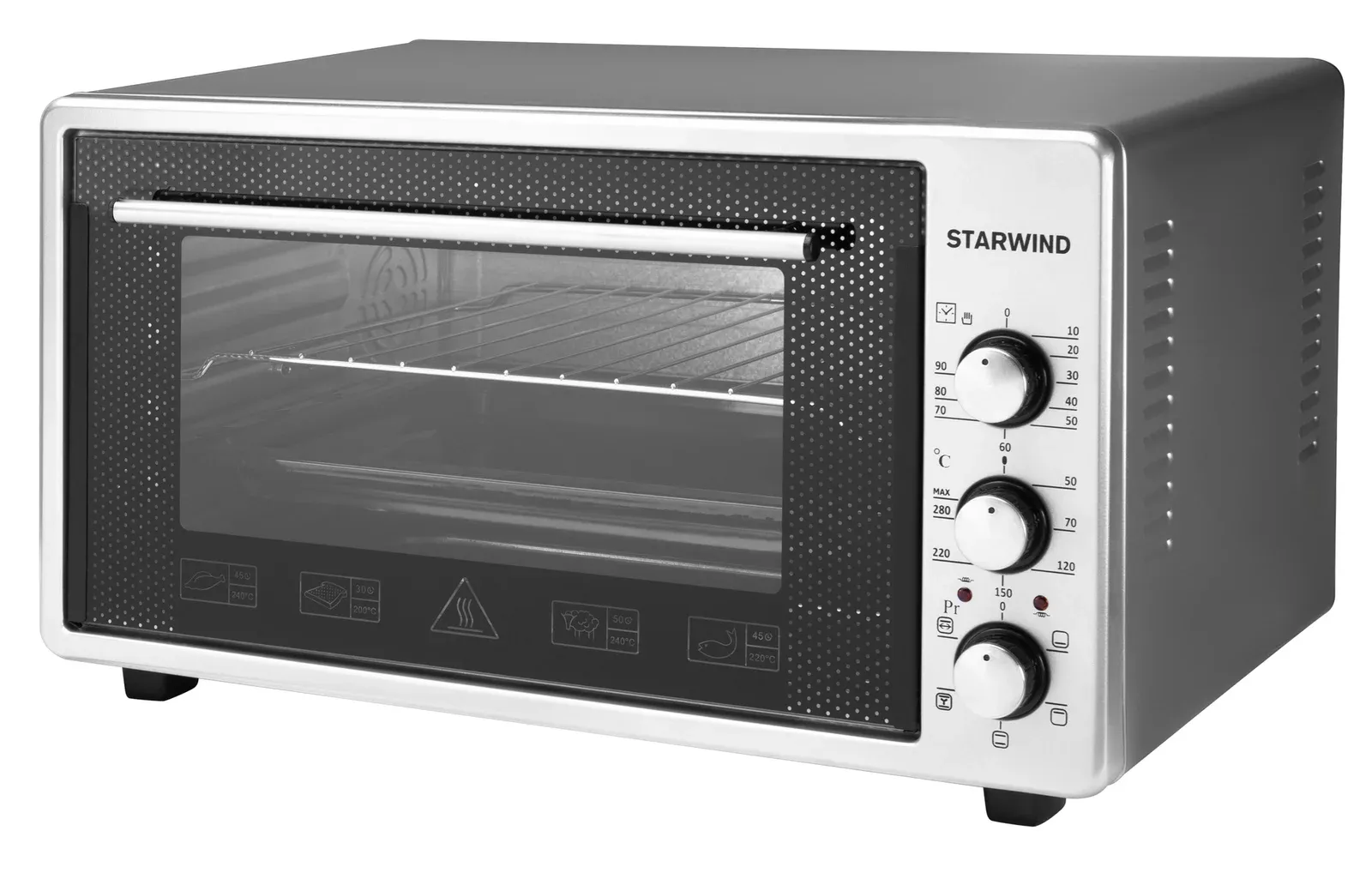Мини-печь Starwind SMO2022 42л. 1600Вт серый, 42 л - фото 7