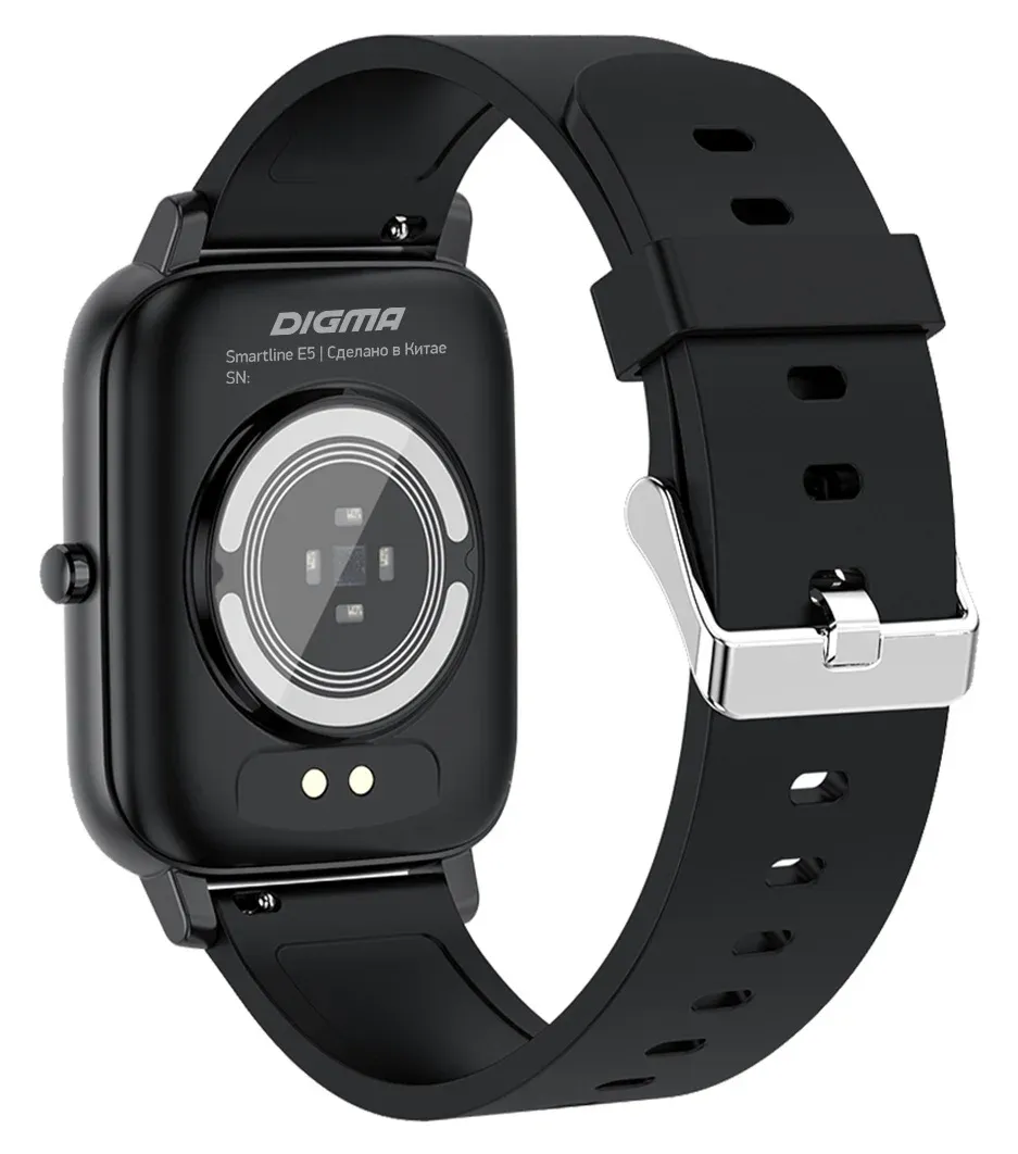Смарт-часы Digma Smartline E5 1.69 TFT корп.черный рем.черный E5B - фото 3