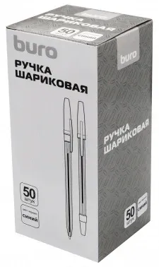 Ручка шариков. Buro прозрачный d=0.7мм син. черн. кор.карт. сменный стержень линия 0.5мм шестигр. без инд. Маркировки - фото 5
