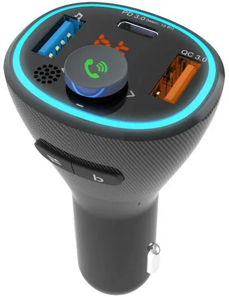 Автомобильный FM-модулятор Ritmix FMT-B300 черный BT USB 80000849 - фото 4
