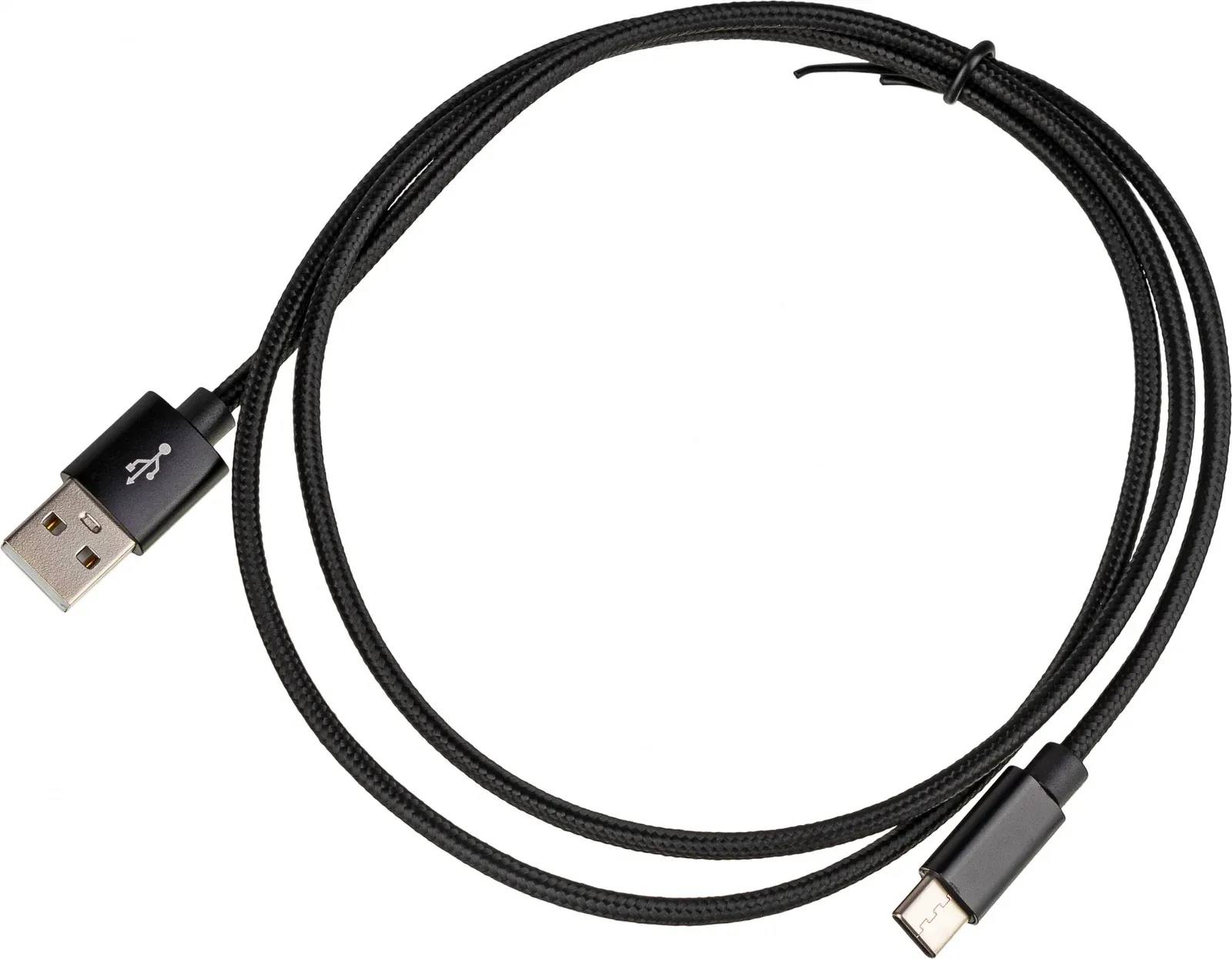 Кабель USB m-USB Type-C m 1м черный - фото 3