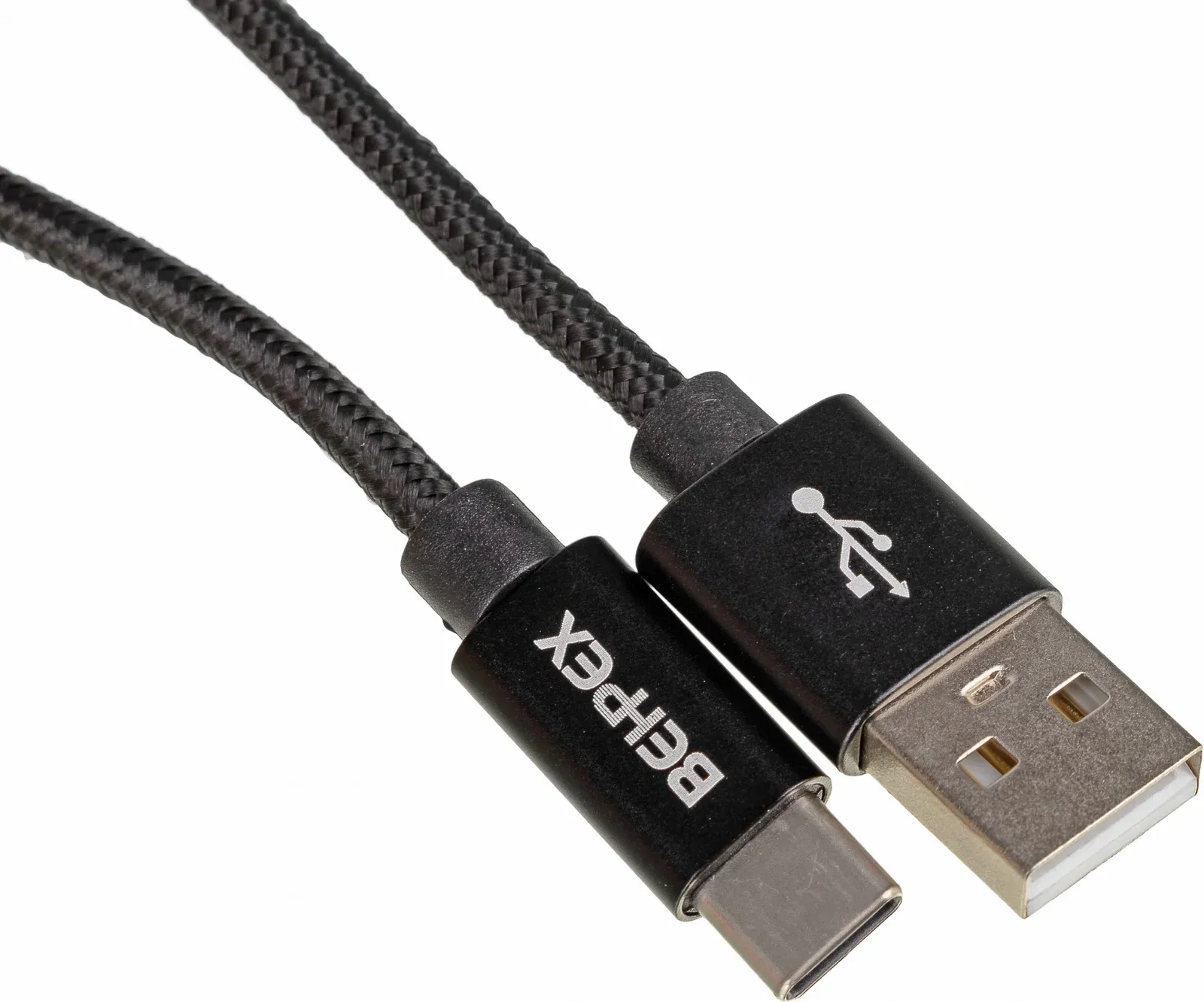 Кабель USB m-USB Type-C m 2м черный - фото 2