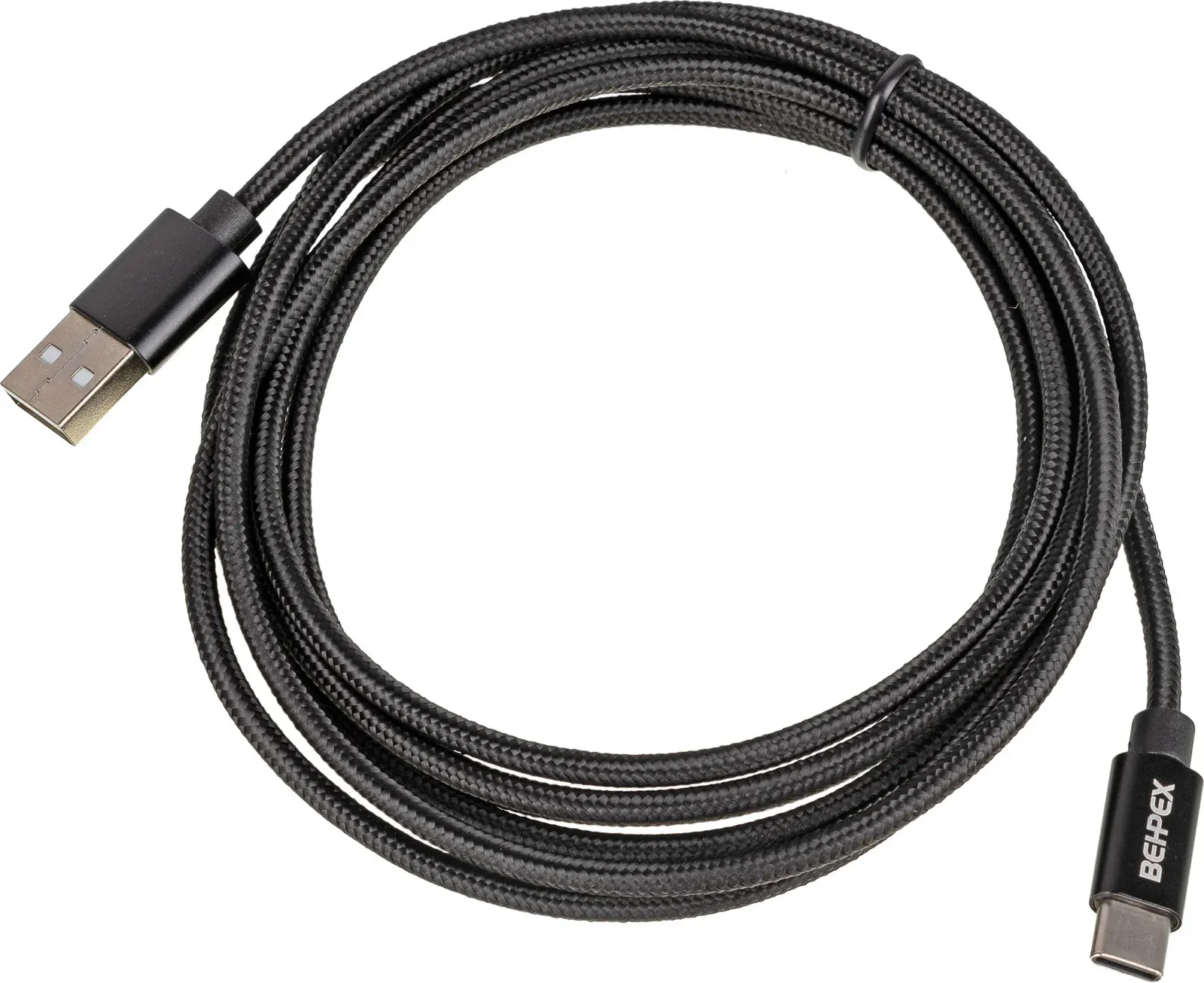 Кабель USB m-USB Type-C m 2м черный - фото 3