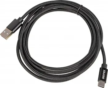 Кабель USB m-USB Type-C m 2м черный - фото 6