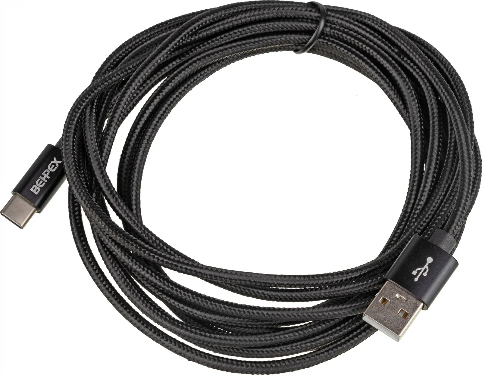 Кабель USB m-USB Type-C m 3м черный - фото 3