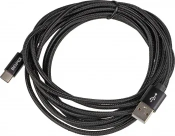 Кабель USB m-USB Type-C m 3м черный - фото 6