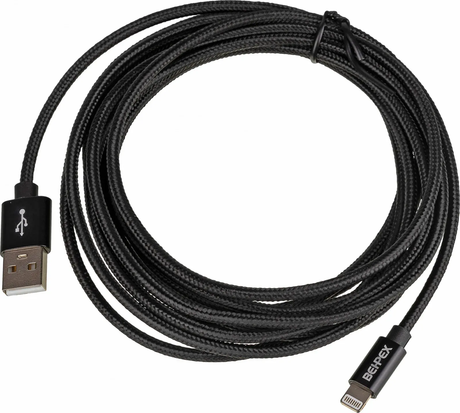 Кабель USB m-Lightning m 3м черный - фото 2