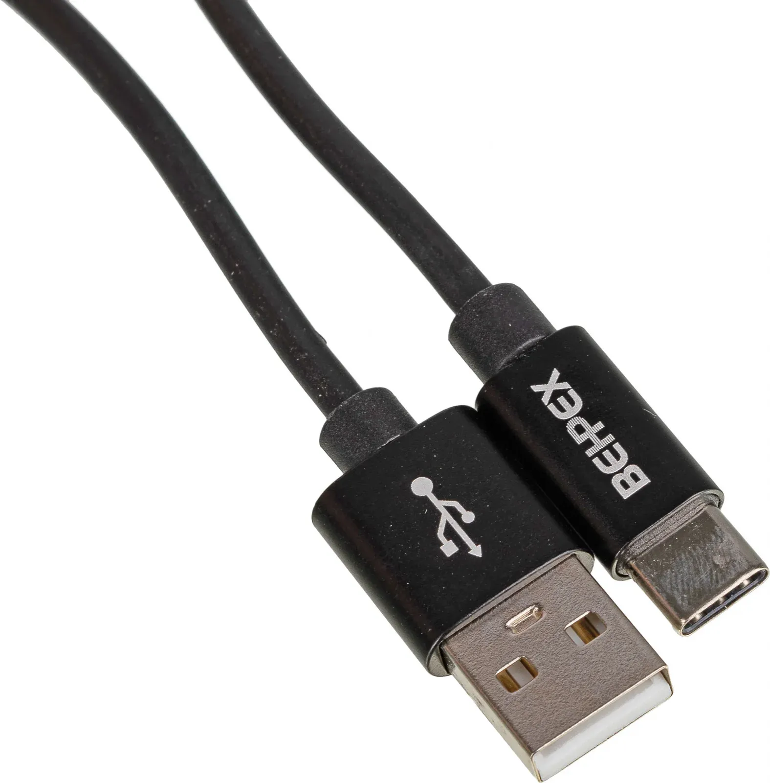 Кабель USB m-USB Type-C m 1м черный - фото 2