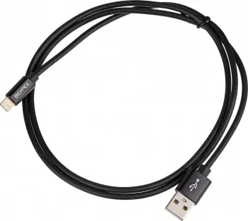 Кабель USB m-Lightning m 1м черный - фото 4