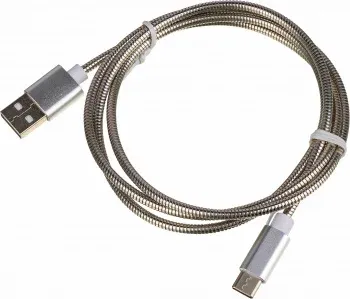 Кабель USB m-USB Type-C m 1м серебристый - фото 5