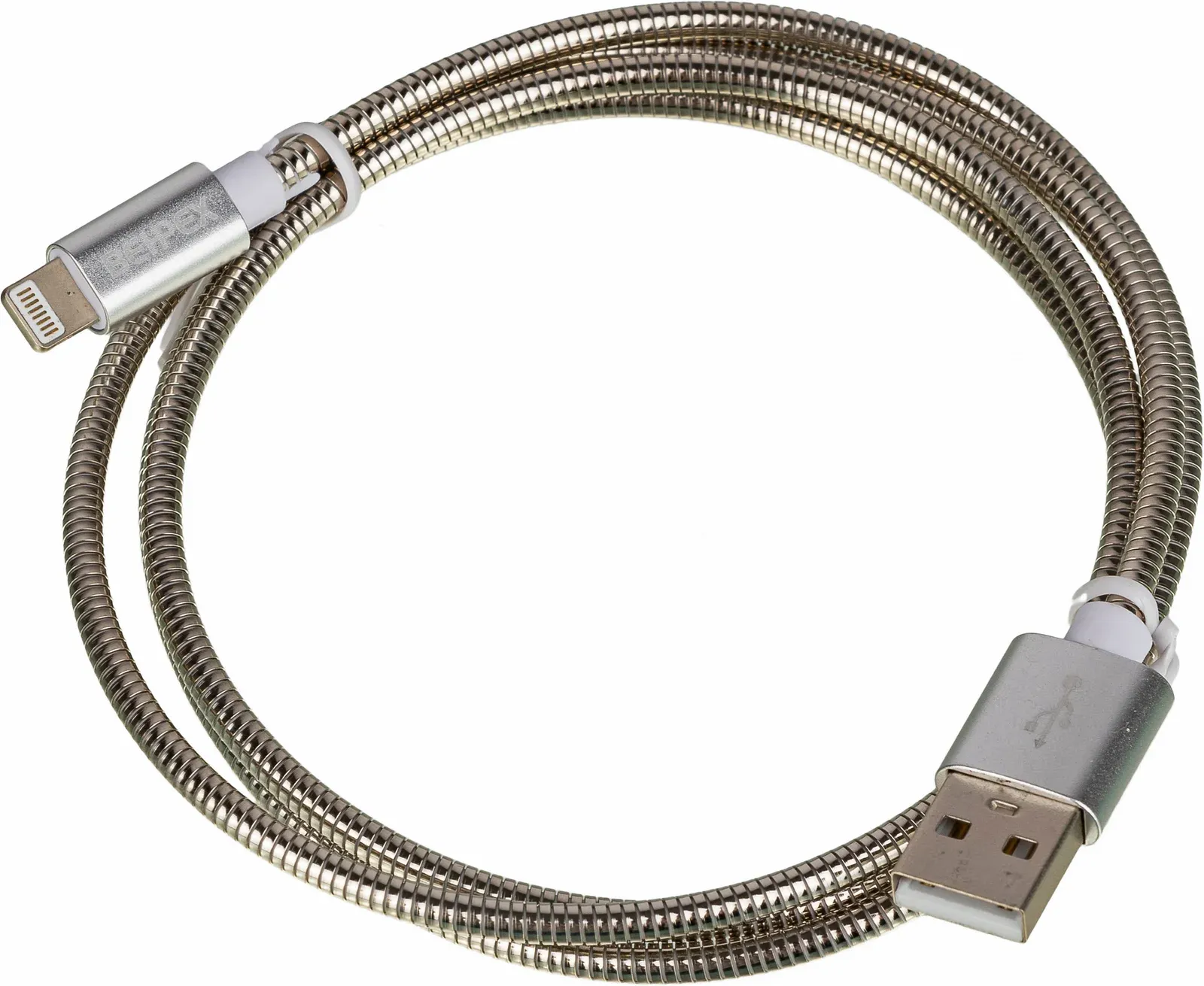 Кабель USB m-Lightning m 1м серебристый - фото 2