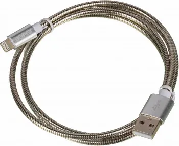 Кабель USB m-Lightning m 1м серебристый - фото 6