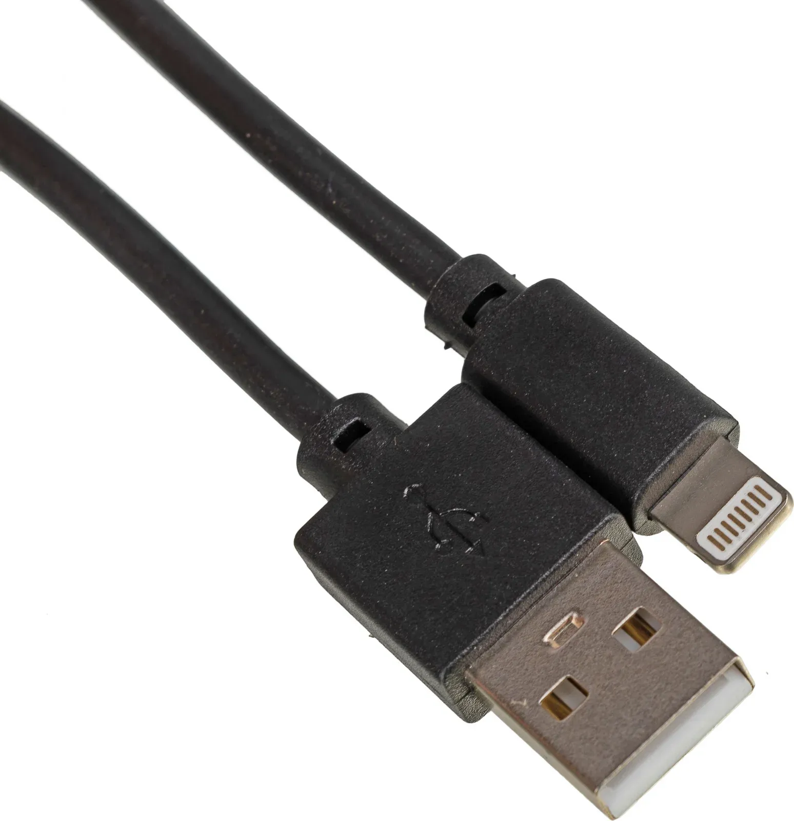Кабель USB m-Lightning m 1м черный - фото 1